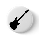 black e-guitar icon pin