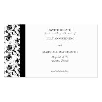 Black Elegance Save The Date Card