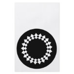 Black Elegant Round Design. Art Deco. Custom flyers