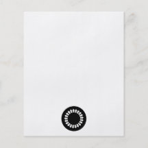 Black Elegant Round Design. Art Deco Style. Full Color Flyer