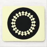 Black Elegant Round Design. Art Deco Style.