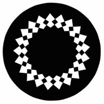 Black Elegant Round Design. Art Deco Style.