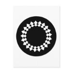 Black Elegant Round Design. Art Deco Style.