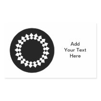 Black Elegant Round Design. Art Deco Style.