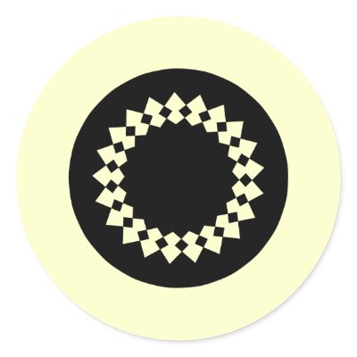 Black Elegant Round Design. Art Deco Style. by Graphics_By_Metarla
