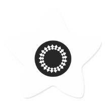 Black Elegant Round Design. Art Deco Style.