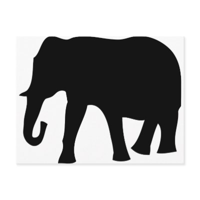 black elephant icon post cards by Tomaniac