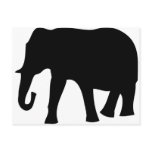 black elephant icon postcards