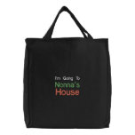 Black Embroidered Going To Nonnas House Bag embroidered bags