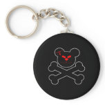 Black Evil Teddy Bear Keychain