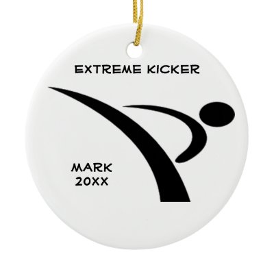Black Extreme Kicker Ornament by Lilleaf