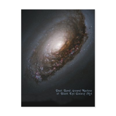Black Eye Galaxy aka Sleeping Beauty Galaxy Postcards by AstroBaby