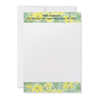 Black-Eyed Susan Personalised Stationary Invitations by warmfuzziesonline