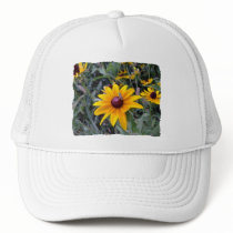 Black-Eyed Susan Solid White Hat
