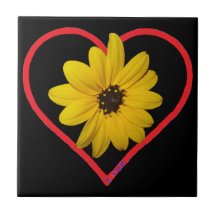 black eyed susan ceramic tiles