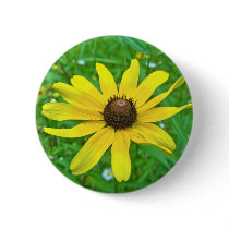 Black-Eyed Susan Wildflower Coordinating Items Pinback Button