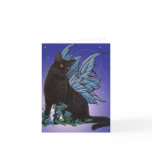 Black Fairy Cat Card