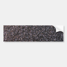 Black faux glitter graphic bumper stickers