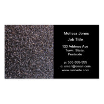 Black faux glitter graphic business card template