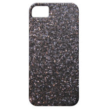 Black faux glitter graphic iPhone 5 case