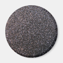 Black faux glitter graphic magnet