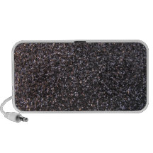 Black faux glitter graphic notebook speaker