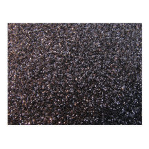 Black faux glitter graphic postcards