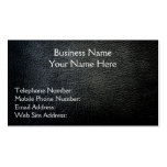 Black Faux Leather Rustic style Business Cards