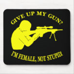 Black Female Gun Not Stupid mousepads