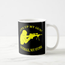 Black Female Gun Not Stupid Mugs