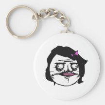Black Female Me Gusta Comic Rage Face Meme Keychains