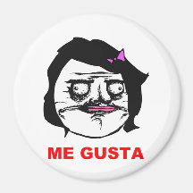 Black Female Me Gusta Comic Rage Face Meme Refrigerator Magnets