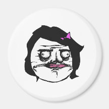 Black Female Me Gusta Comic Rage Face Meme Magnets