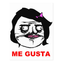 Black Female Me Gusta Comic Rage Face Meme Post Cards