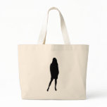 black female silhouette icon canvas bag