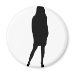 black female silhouette icon magnets