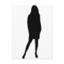 black female silhouette icon post cards