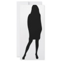 black female silhouette icon rack cards