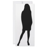 black female silhouette icon rack cards