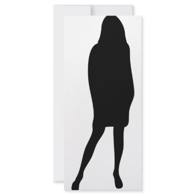 black female silhouette icon rack card design by TomaniacLines