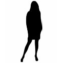 black female silhouette icon t-shirts