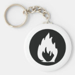 black fire icon keychain