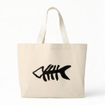 black fish fishbones canvas bags