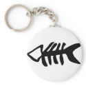 black fish fishbones keychains
