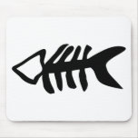 black fish fishbones mouse mat