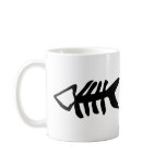 black fish fishbones coffee mug