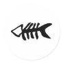 black fish fishbones sticker