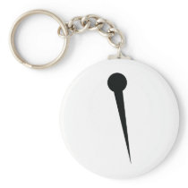 black fixing pin icon key chain