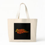 Black Flaming Mustang Horse Canvas Bags