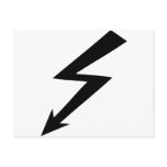 black flash icon post cards